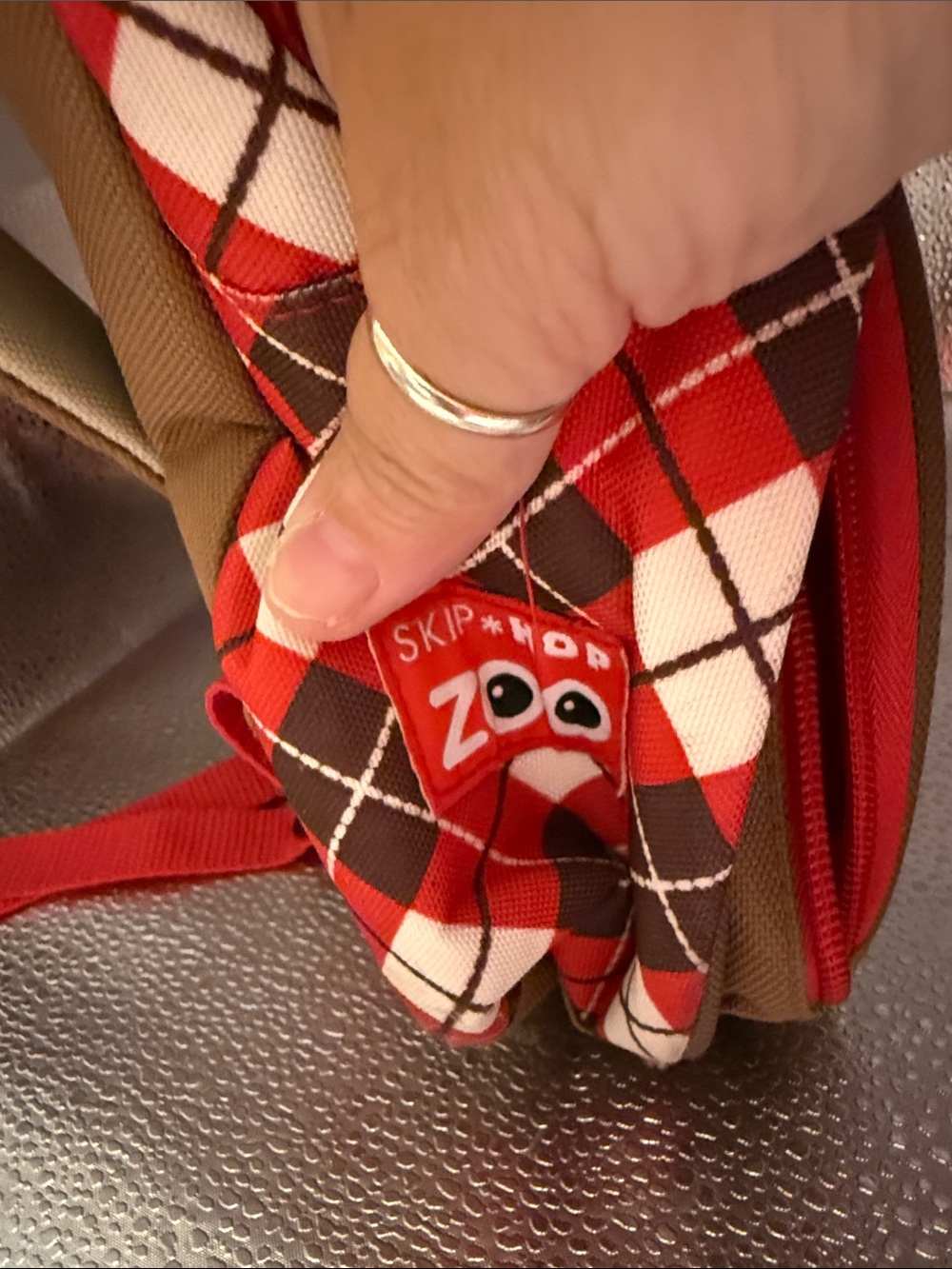Vintage Skip Hop Back Pack Bull Dog with Plaid Detail - Picture 10 of 10
